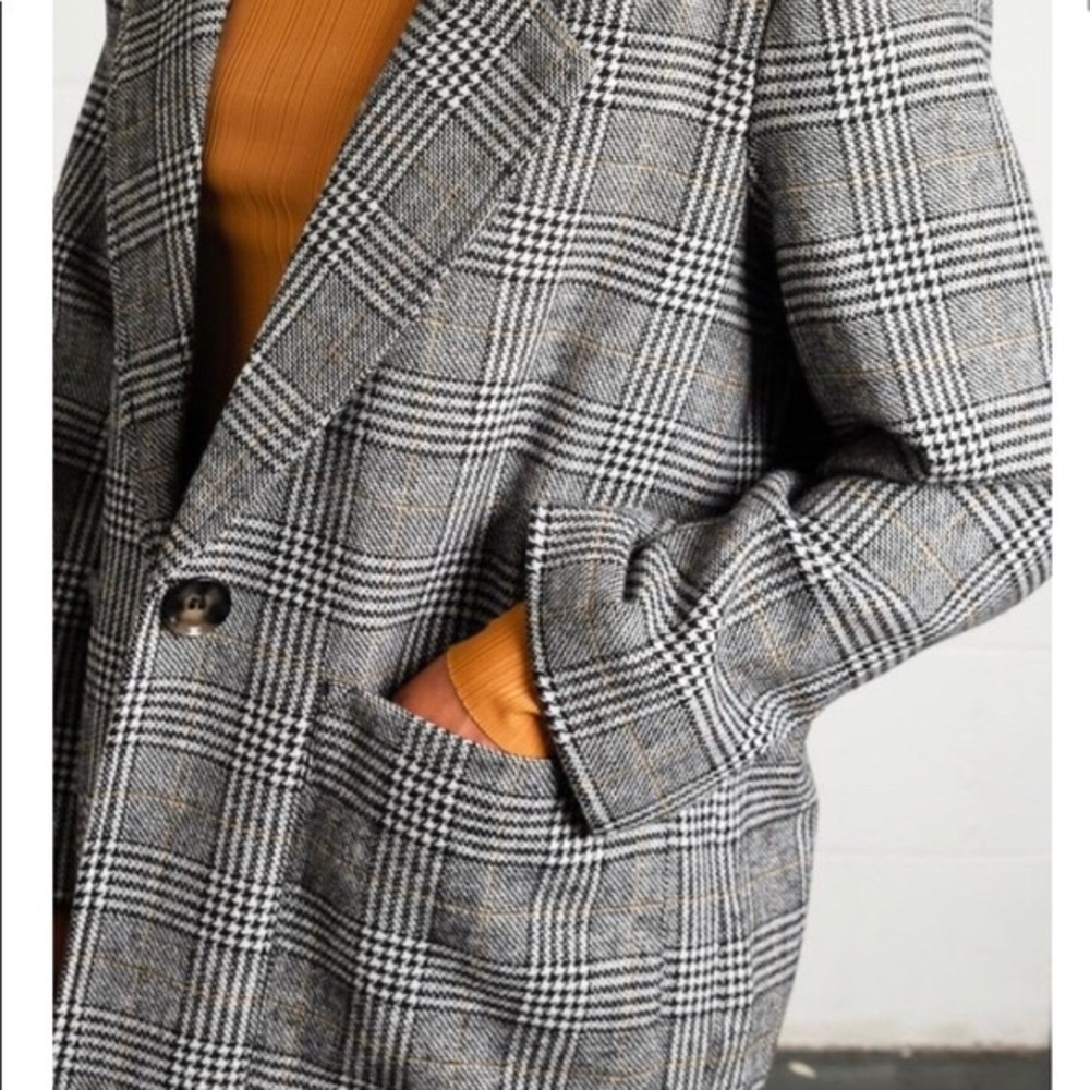 Native Youth plaid oversized blazer